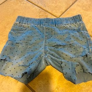 Cute vintage ripped heart Jean shorts